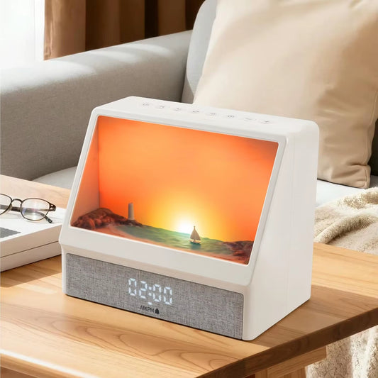 Sunrise Wake up Light Alarm Clock 12 Soothing Sounds Snooze 12/24H Display Power Adapter Gift for Teens Adults Father'S Day