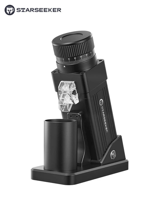E55Pro Electric Coffee Grinder 55MM Titanium Cone Burr Stepless Adjustment Espresso Brew Coffee Bean Grinder Black